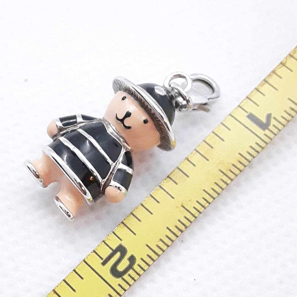 NEW sterling silver and enamel bear charm - Picture 9 of 10